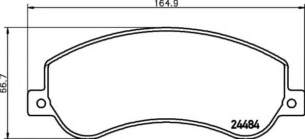 HELLA 8DB 355 015-401 Тормозные колодки для VOLKSWAGEN AMAROK (Фольксваген Амарок) HELLA 8DB 355 015-401 Тормозные колодки для VOLKSWAGEN AMAROK (Фольксваген Амарок)