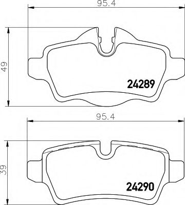 HELLA 8DB 355 013-661 Тормозные колодки для MINI MINI CLUBVAN (Мини Мини cлубvан) HELLA 8DB 355 013-661 Тормозные колодки для MINI MINI CLUBVAN (Мини Мини cлубvан)