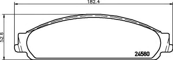 HELLA 8DB 355 013-711 Тормозные колодки для FORD-USA (Форд-уса) HELLA 8DB 355 013-711 Тормозные колодки для FORD-USA (Форд-уса)