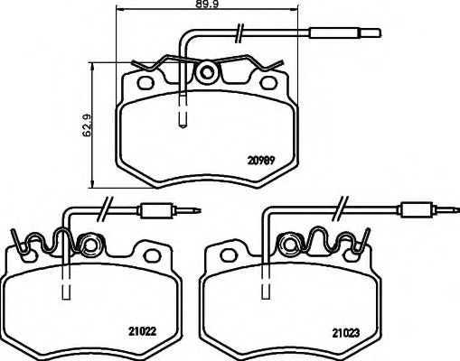 HELLA 8DB 355 015-511 Тормозные колодки для PEUGEOT 305 II (Пежо 305 2) HELLA 8DB 355 015-511 Тормозные колодки для PEUGEOT 305 II (Пежо 305 2)