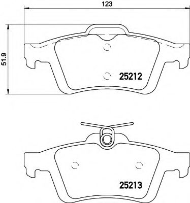 HELLA 8DB 355 015-761 Тормозные колодки для VOLVO V50 (Вольво V50) HELLA 8DB 355 015-761 Тормозные колодки для VOLVO V50 (Вольво V50)