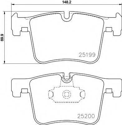 HELLA 8DB 355 015-781 Тормозные колодки для BMW (Бмв) HELLA 8DB 355 015-781 Тормозные колодки для BMW (Бмв)
