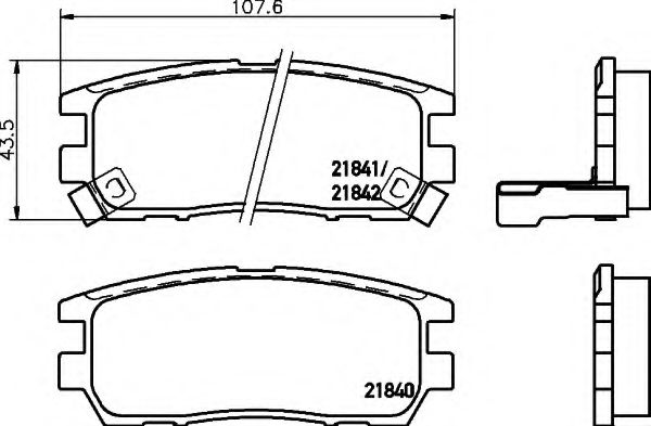 HELLA 8DB 355 016-471 Тормозные колодки для MITSUBISHI PAJERO/SHOGUN (Митсубиши/митсубиси Пажэро/шогун) HELLA 8DB 355 016-471 Тормозные колодки для MITSUBISHI PAJERO/SHOGUN (Митсубиши/митсубиси Пажэро/шогун)