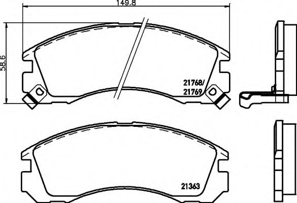 HELLA 8DB 355 016-531 Тормозные колодки для MITSUBISHI COLT/RODEO (Митсубиши/митсубиси Cолт/родэо) HELLA 8DB 355 016-531 Тормозные колодки для MITSUBISHI COLT/RODEO (Митсубиши/митсубиси Cолт/родэо)