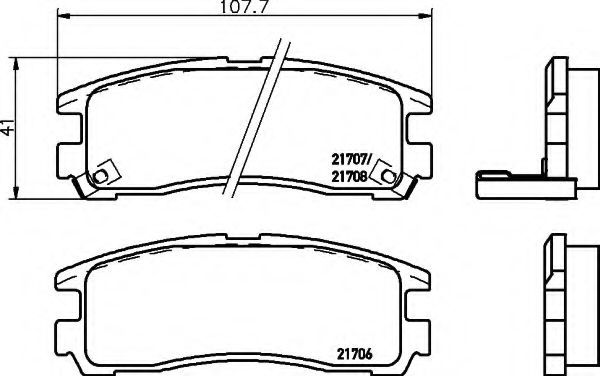 HELLA 8DB 355 016-591 Тормозные колодки для MITSUBISHI SIGMA (Митсубиши/митсубиси Сигма) HELLA 8DB 355 016-591 Тормозные колодки для MITSUBISHI SIGMA (Митсубиши/митсубиси Сигма)