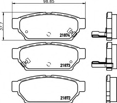 HELLA 8DB 355 016-701 Тормозные колодки для PROTON COMPACT (Протон Cомпаcт) HELLA 8DB 355 016-701 Тормозные колодки для PROTON COMPACT (Протон Cомпаcт)