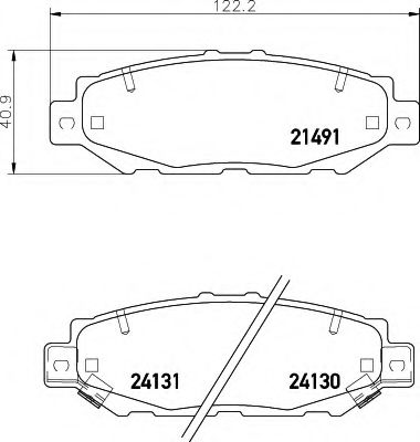 HELLA 8DB 355 016-751 Тормозные колодки для LEXUS GS (Лексус Джи с) HELLA 8DB 355 016-751 Тормозные колодки для LEXUS GS (Лексус Джи с)