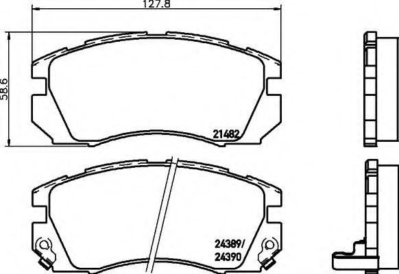 HELLA 8DB 355 016-881 Тормозные колодки для SUBARU LEGACY OUTBACK (Субару Легаси аутбэк) HELLA 8DB 355 016-881 Тормозные колодки для SUBARU LEGACY OUTBACK (Субару Легаси аутбэк)