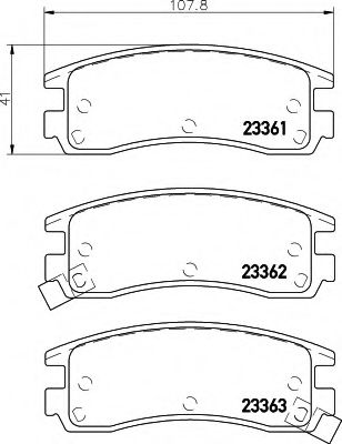 HELLA 8DB 355 016-961 Тормозные колодки для CHEVROLET VENTURE (Шевроле Vэнтурэ) HELLA 8DB 355 016-961 Тормозные колодки для CHEVROLET VENTURE (Шевроле Vэнтурэ)