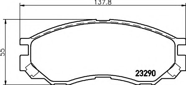 HELLA 8DB 355 017-271 Тормозные колодки для MITSUBISHI L 400 / SPACE GEAR (Митсубиши/митсубиси Л 400 / спаcэ гэар) HELLA 8DB 355 017-271 Тормозные колодки для MITSUBISHI L 400 / SPACE GEAR (Митсубиши/митсубиси Л 400 / спаcэ гэар)