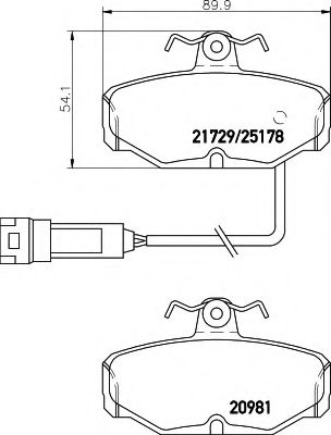HELLA 8DB 355 017-631 Тормозные колодки для FORD SCORPIO I (Форд Скорпио 1) HELLA 8DB 355 017-631 Тормозные колодки для FORD SCORPIO I (Форд Скорпио 1)