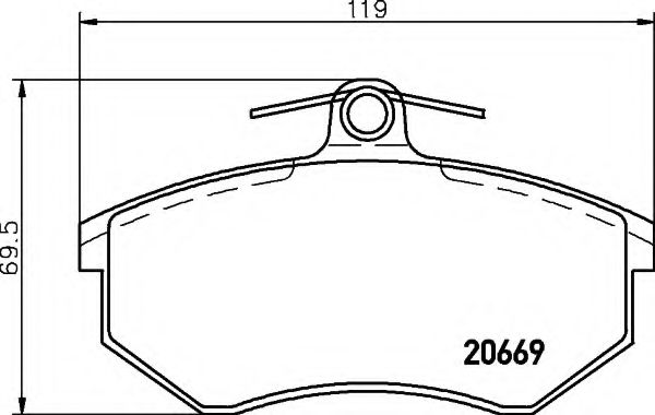 HELLA 8DB 355 017-701 Тормозные колодки для AUDI 90 (Ауди 90) HELLA 8DB 355 017-701 Тормозные колодки для AUDI 90 (Ауди 90)