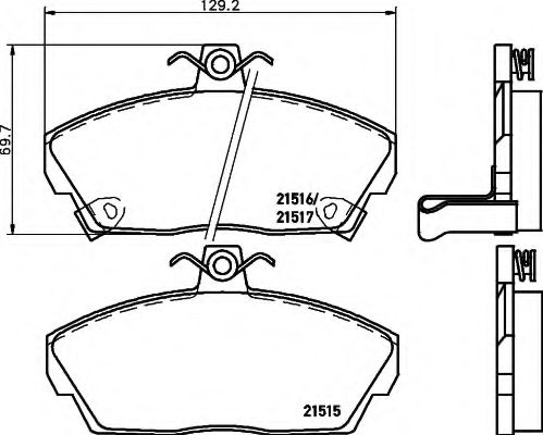 HELLA 8DB 355 018-031 Тормозные колодки для ROVER 400 (Ровер 400) HELLA 8DB 355 018-031 Тормозные колодки для ROVER 400 (Ровер 400)