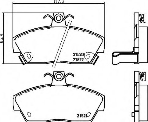 HELLA 8DB 355 018-161 Тормозные колодки для ROVER 400 (Ровер 400) HELLA 8DB 355 018-161 Тормозные колодки для ROVER 400 (Ровер 400)