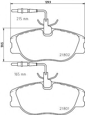 HELLA 8DB 355 018-171 Тормозные колодки для CITROËN DISPATCH (CитроËн Диспатч) HELLA 8DB 355 018-171 Тормозные колодки для CITROËN DISPATCH (CитроËн Диспатч)