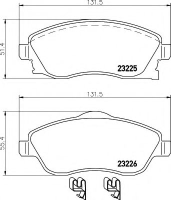 HELLA 8DB 355 018-511 Тормозные колодки для OPEL VITA C (Опель Vита c) HELLA 8DB 355 018-511 Тормозные колодки для OPEL VITA C (Опель Vита c)