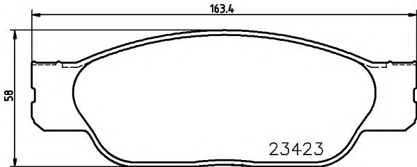 HELLA 8DB 355 018-551 Тормозные колодки для LINCOLN LS (Линcолн Лс)