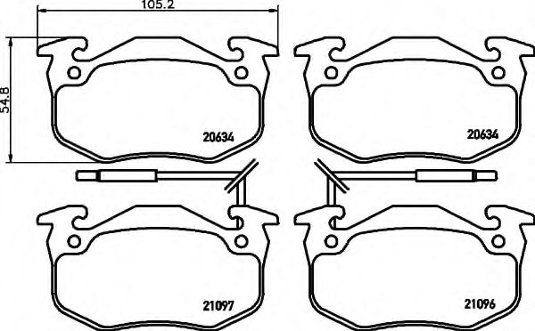 HELLA 8DB 355 018-941 Тормозные колодки для RENAULT SUPER 5 (Рено Супэр 5) HELLA 8DB 355 018-941 Тормозные колодки для RENAULT SUPER 5 (Рено Супэр 5)