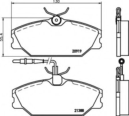 HELLA 8DB 355 019-181 Тормозные колодки для RENAULT SCNIC I (Рено Сценик и) HELLA 8DB 355 019-181 Тормозные колодки для RENAULT SCNIC I (Рено Сценик и)