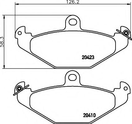 HELLA 8DB 355 019-191 Тормозные колодки для RENAULT SAFRANE (Рено Сафранэ) HELLA 8DB 355 019-191 Тормозные колодки для RENAULT SAFRANE (Рено Сафранэ)