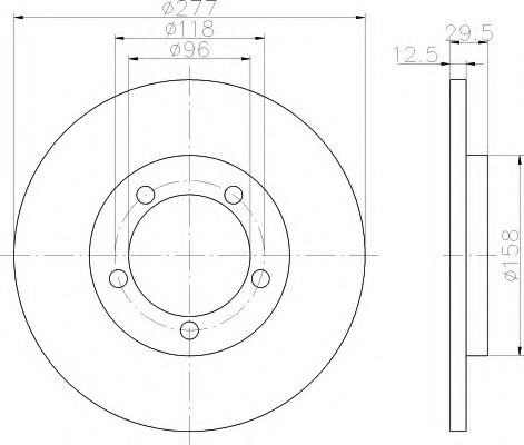 HELLA 8DD 355 108-671 Тормозной диск для DAIHATSU FEROZA (Дайхатсу Фэроза) HELLA 8DD 355 108-671 Тормозной диск для DAIHATSU FEROZA (Дайхатсу Фэроза)