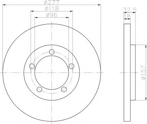 HELLA 8DD 355 108-681 Тормозной диск для DAIHATSU FEROZA (Дайхатсу Фэроза) HELLA 8DD 355 108-681 Тормозной диск для DAIHATSU FEROZA (Дайхатсу Фэроза)
