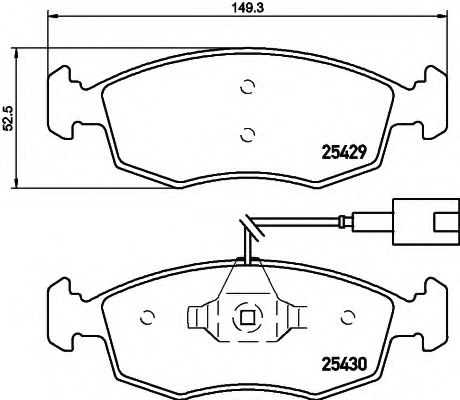 HELLA 8DB 355 019-651 Тормозные колодки для FIAT 500 C (Фиат 500 c) HELLA 8DB 355 019-651 Тормозные колодки для FIAT 500 C (Фиат 500 c)