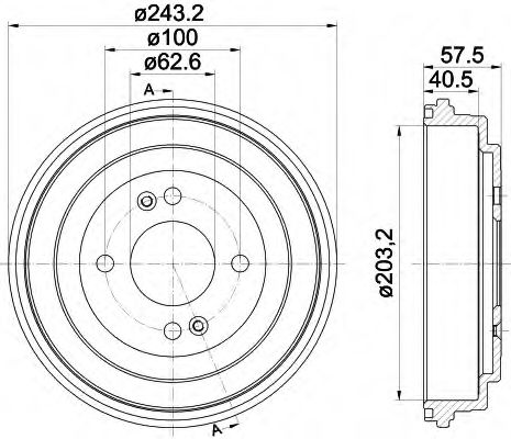 HELLA 8DT 355 301-881 Тормозной барабан для HYUNDAI VERNA III (Хендай Vэрна 3) HELLA 8DT 355 301-881 Тормозной барабан для HYUNDAI VERNA III (Хендай Vэрна 3)