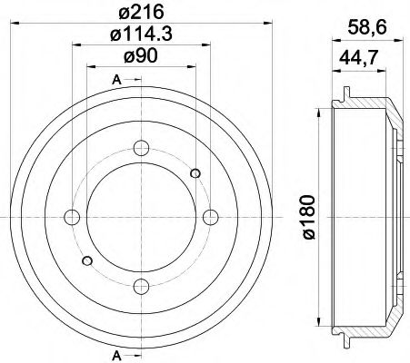 HELLA 8DT 355 302-461 Тормозной барабан для HYUNDAI PONY I (Хендай Понъ и) HELLA 8DT 355 302-461 Тормозной барабан для HYUNDAI PONY I (Хендай Понъ и)