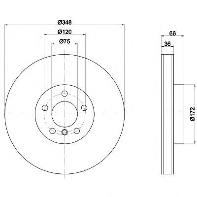 HELLA 8DD 355 119-261 Тормозной диск 