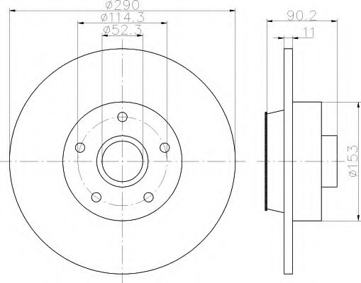 HELLA 8DD 355 119-301 Тормозной диск 