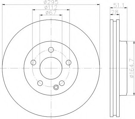 HELLA 8DD 355 119-411 Тормозной диск 