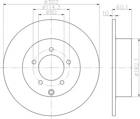 HELLA 8DD 355 119-451 Тормозной диск 
