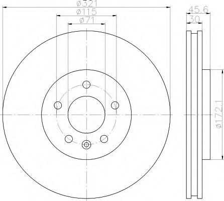 HELLA 8DD 355 119-631 Тормозной диск для BUICK CASCADA (Бьюик Cасcада) HELLA 8DD 355 119-631 Тормозной диск для BUICK CASCADA (Бьюик Cасcада)