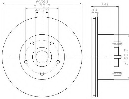 HELLA 8DD 355 119-921 Тормозной диск 