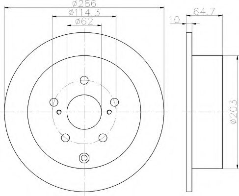 HELLA 8DD 355 119-941 Тормозной диск 