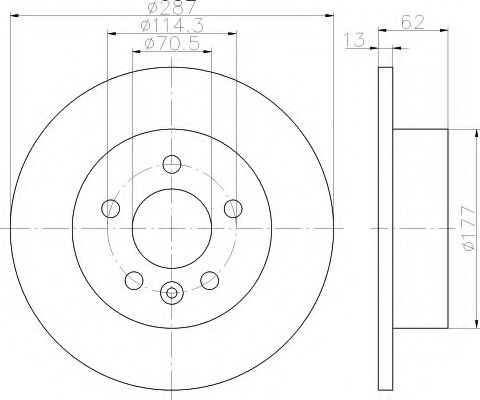 HELLA 8DD 355 119-791 Тормозной диск 