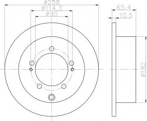 HELLA 8DD 355 119-831 Тормозной диск 