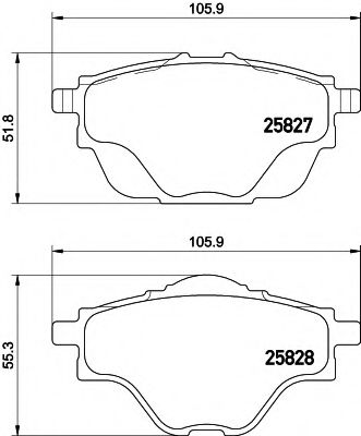 HELLA 8DB 355 021-001 Тормозные колодки для CITROËN C4 PICASSO II (CитроËн С4 пикассо 2) HELLA 8DB 355 021-001 Тормозные колодки для CITROËN C4 PICASSO II (CитроËн С4 пикассо 2)