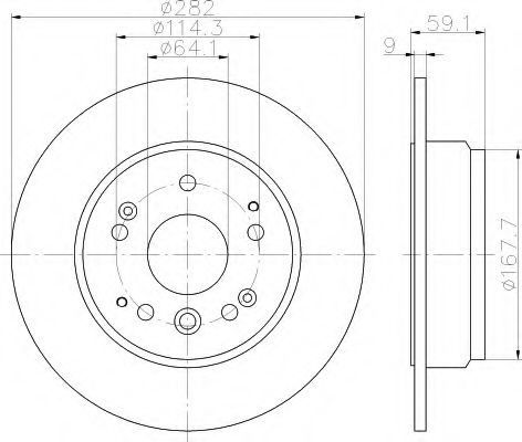 HELLA 8DD 355 120-321 Тормозной диск 