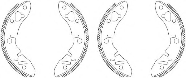 HELLA 8DB 355 003-101 Тормозные колодоки 