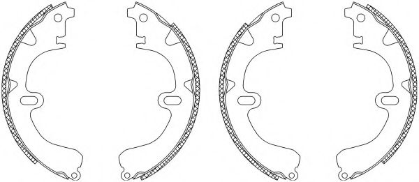 HELLA 8DB 355 003-321 Тормозные колодоки 