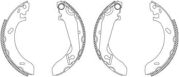 HELLA 8DB 355 003-311 Тормозные колодоки 