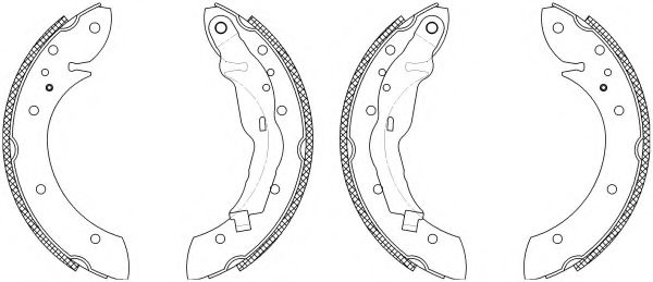 HELLA 8DB 355 003-161 Тормозные колодоки 