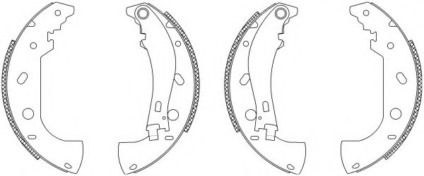 HELLA 8DB 355 003-211 Тормозные колодоки 