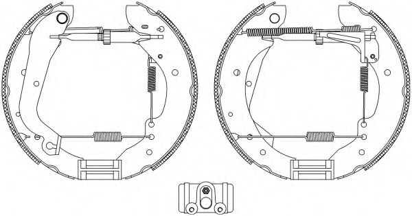 HELLA 8DB 355 003-991 Тормозные колодоки для RENAULT MASTER I (Рено Мастэр и) HELLA 8DB 355 003-991 Тормозные колодоки для RENAULT MASTER I (Рено Мастэр и)