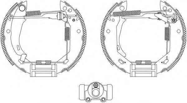 HELLA 8DB 355 003-681 Тормозные колодоки для PEUGEOT 205 I (Пежо 205 и) HELLA 8DB 355 003-681 Тормозные колодоки для PEUGEOT 205 I (Пежо 205 и)