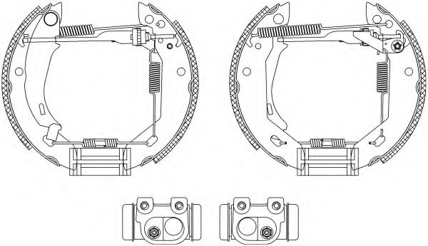 HELLA 8DB 355 003-831 Тормозные колодоки для RENAULT CLIO I (Рено Cлио и) HELLA 8DB 355 003-831 Тормозные колодоки для RENAULT CLIO I (Рено Cлио и)