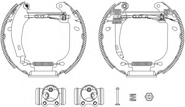 HELLA 8DB 355 003-751 Тормозные колодоки для RENAULT SUPER 5 (Рено Супэр 5) HELLA 8DB 355 003-751 Тормозные колодоки для RENAULT SUPER 5 (Рено Супэр 5)