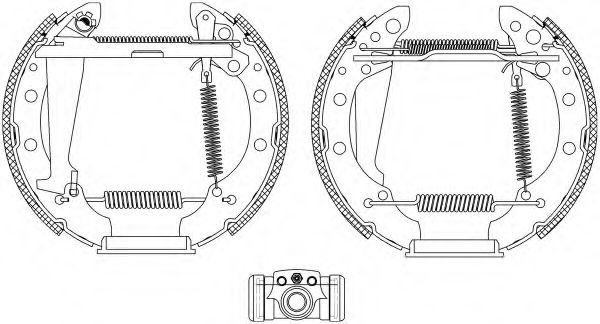 HELLA 8DB 355 005-021 Тормозные колодоки для VOLKSWAGEN GOLF III (Фольксваген Гольф 3) HELLA 8DB 355 005-021 Тормозные колодоки для VOLKSWAGEN GOLF III (Фольксваген Гольф 3)